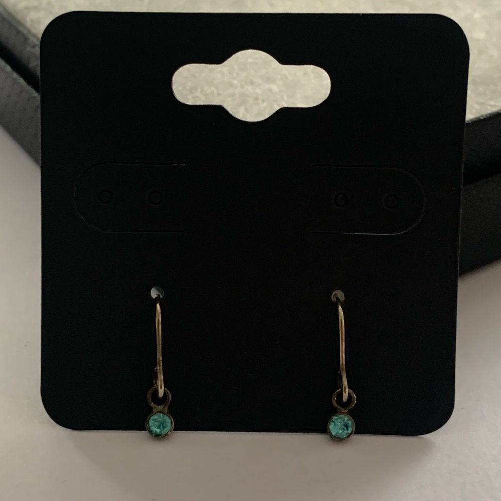 Turquoise Drop Hook Earrings - Women's Jewelry - Picture 8 of 10